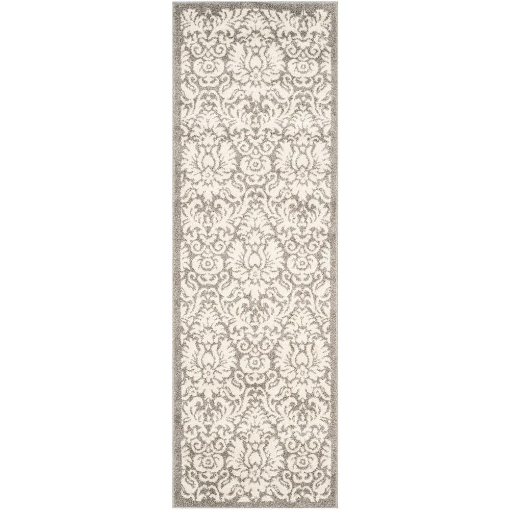 AMHERST, DARK GREY / BEIGE, 2'-3" X 7', Area Rug, AMT427R-27. Picture 1