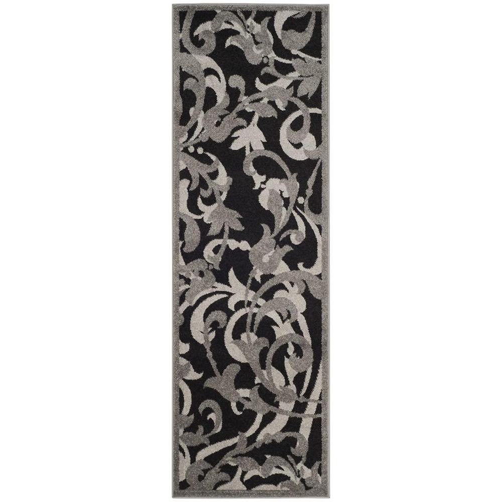 AMHERST, ANTHRACITE / LIGHT GREY, 2'-3" X 7', Area Rug. Picture 1