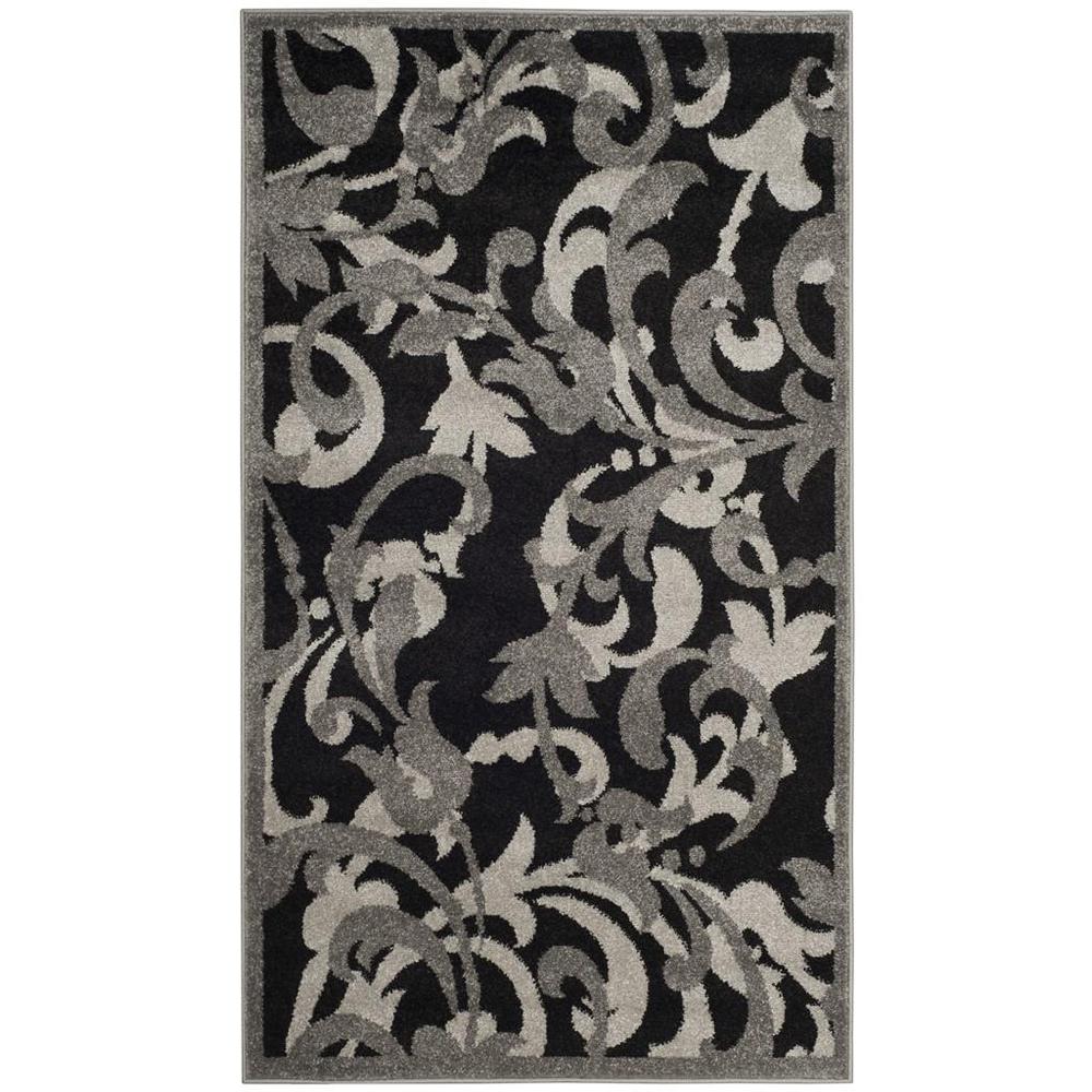 AMHERST, ANTHRACITE / LIGHT GREY, 3' X 5', Area Rug. Picture 1