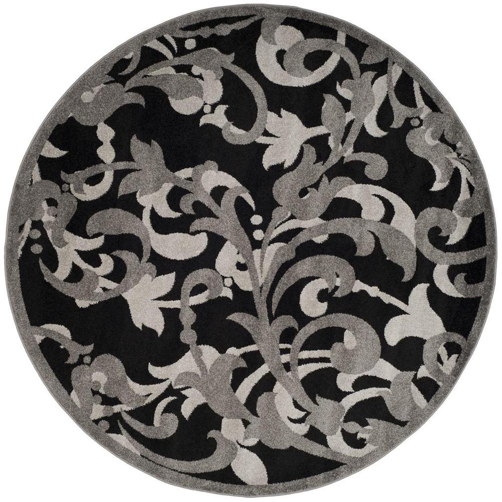 AMHERST, ANTHRACITE / LIGHT GREY, 7' X 7' Round, Area Rug, AMT428G-7R. Picture 1