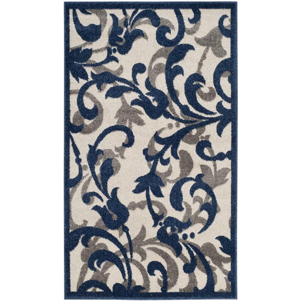 AMHERST, IVORY / NAVY, 3' X 5', Area Rug, AMT428M-3. Picture 1