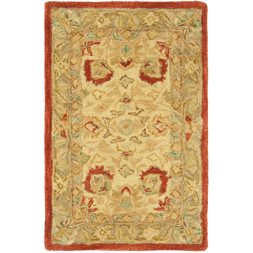ANATOLIA, BEIGE / RUST, 2' X 3', Area Rug. Picture 1