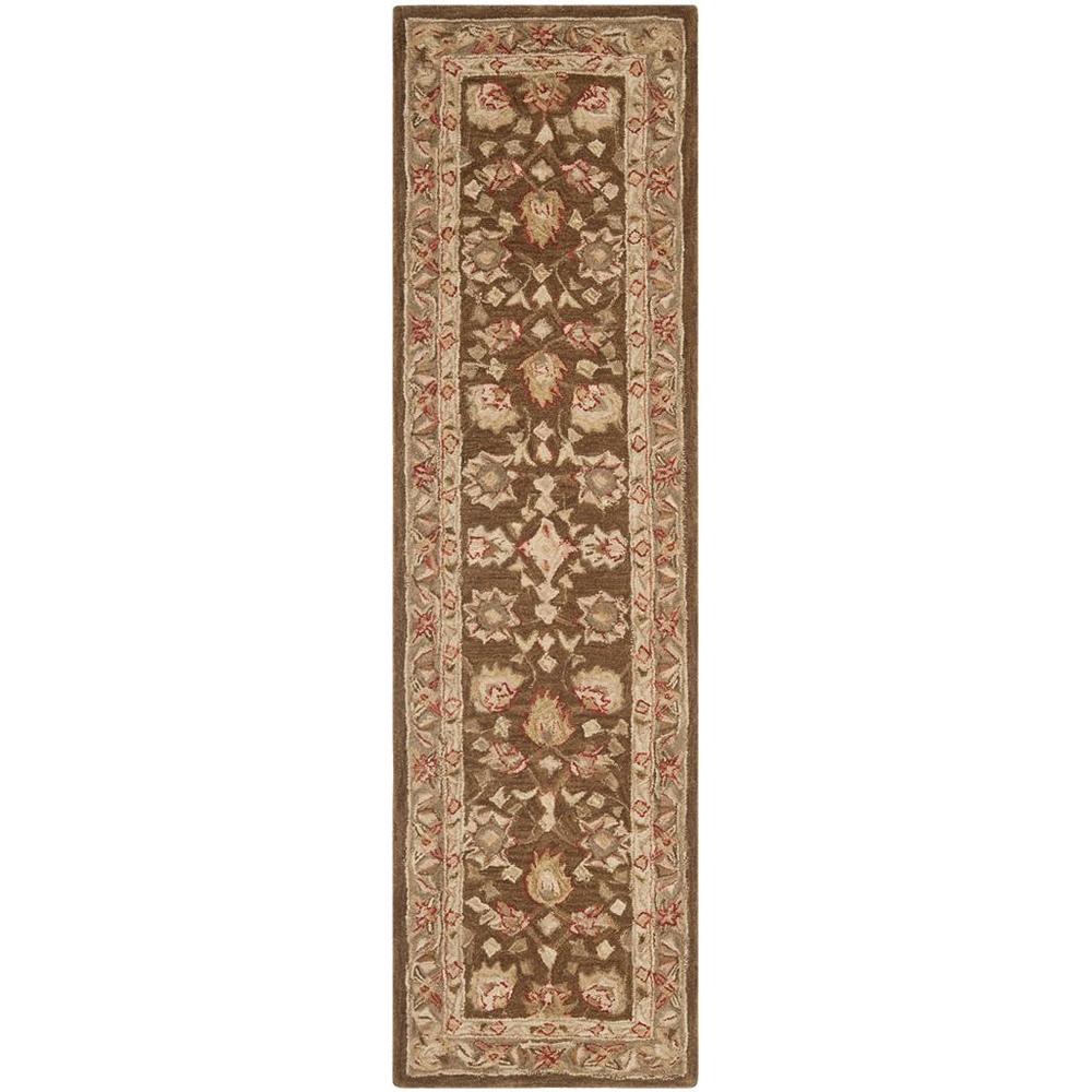 ANATOLIA, BROWN / GREEN, 2'-3" X 8', Area Rug. Picture 1