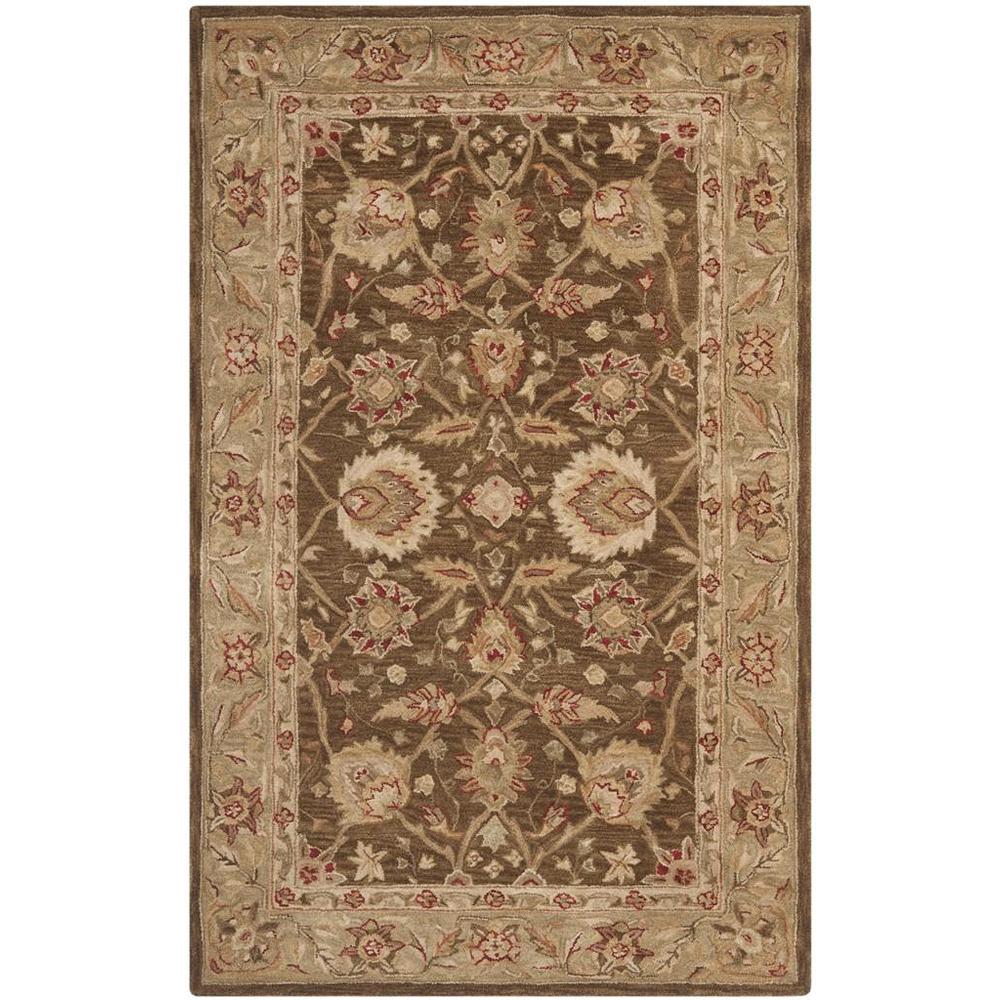ANATOLIA, BROWN / GREEN, 5' X 8', Area Rug. Picture 1
