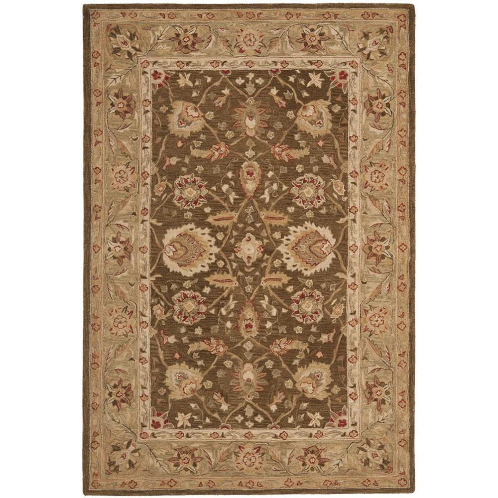 ANATOLIA, BROWN / GREEN, 6' X 9', Area Rug. Picture 1