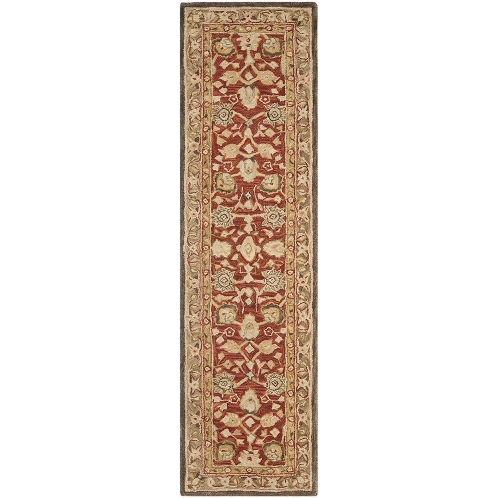 ANATOLIA, RUST / GREEN, 2'-3" X 8', Area Rug. Picture 1