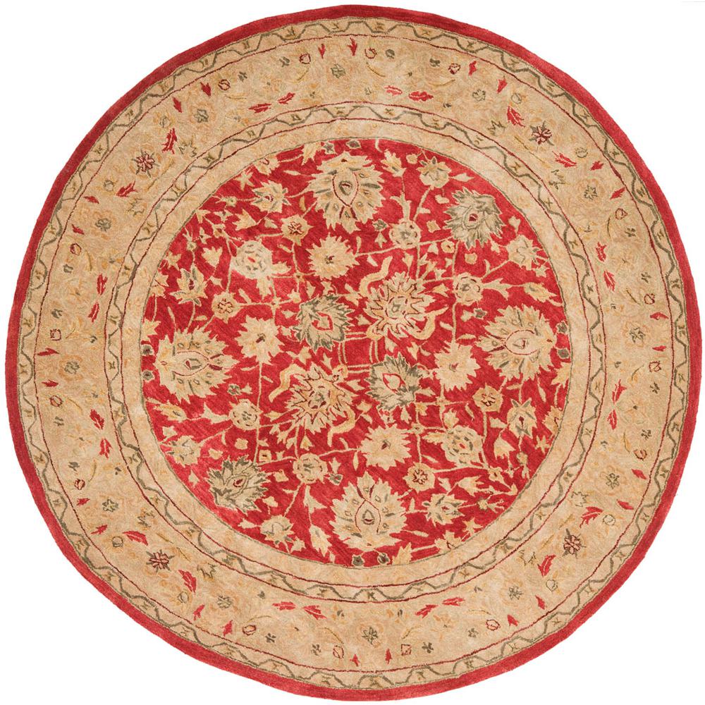ANATOLIA, RED / IVORY, 6' X 6' Round, Area Rug, AN522A-6R. Picture 1