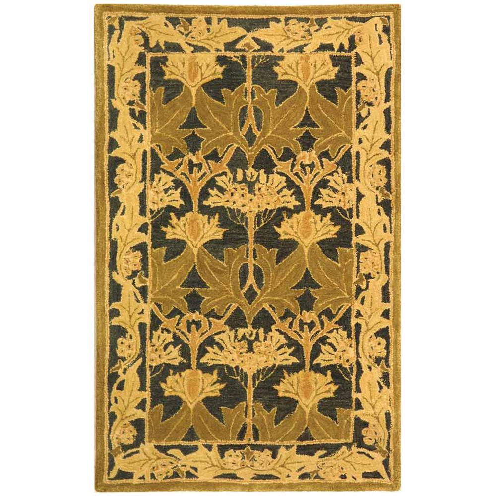ANATOLIA, NAVY / SAGE, 3' X 5', Area Rug. Picture 1