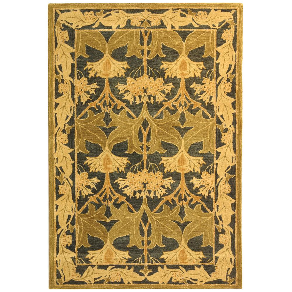 ANATOLIA, NAVY / SAGE, 4' X 6', Area Rug. Picture 1
