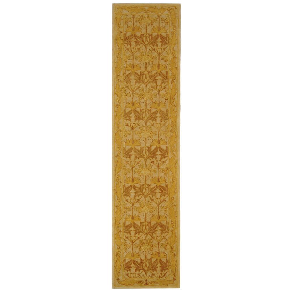 ANATOLIA, BEIGE / GOLD, 2'-3" X 10', Area Rug. Picture 1