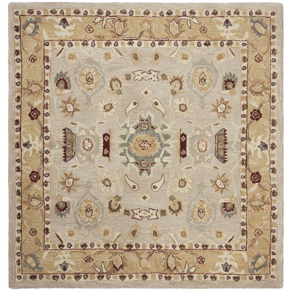 ANATOLIA, IVORY / GOLD, 6' X 6' Square, Area Rug. Picture 1