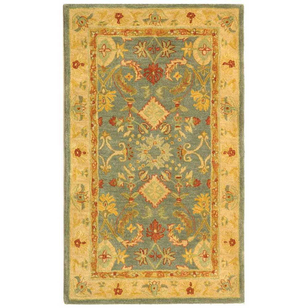 ANATOLIA, LIGHT BLUE / IVORY, 3' X 5', Area Rug. Picture 1