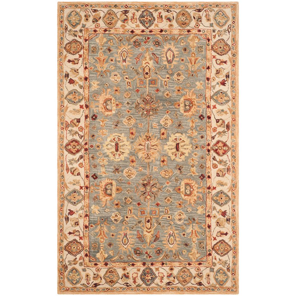 ANATOLIA, BLUE / IVORY, 5' X 8', Area Rug, AN547A-5. Picture 1