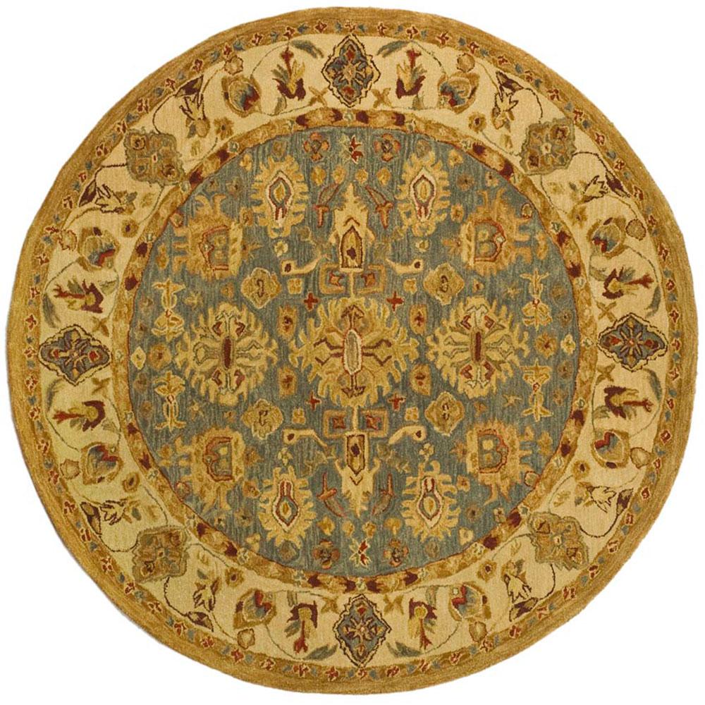 ANATOLIA, BLUE / IVORY, 6' X 6' Round, Area Rug, AN547A-6R. Picture 1