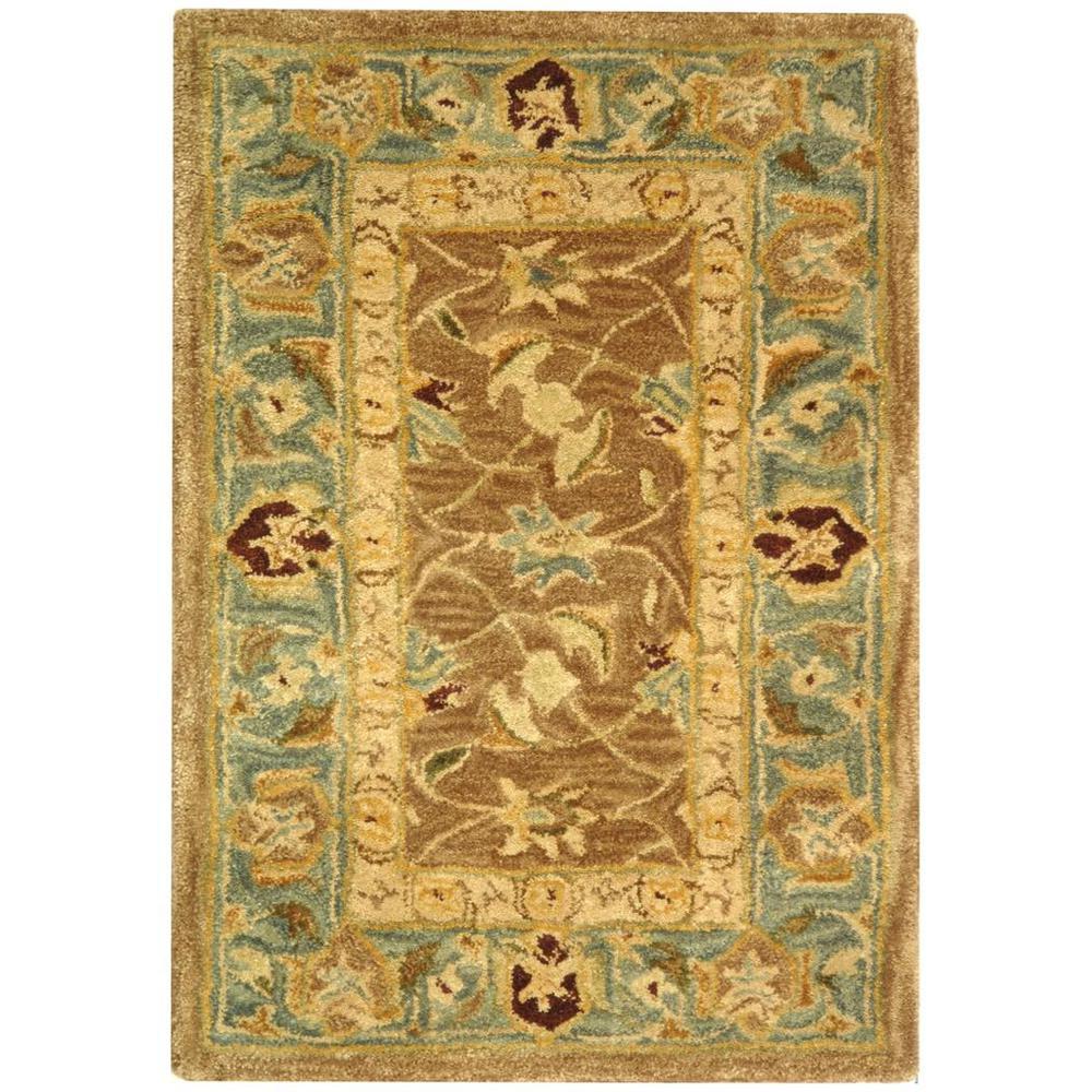 ANATOLIA, BROWN / BLUE, 2' X 3', Area Rug. Picture 1