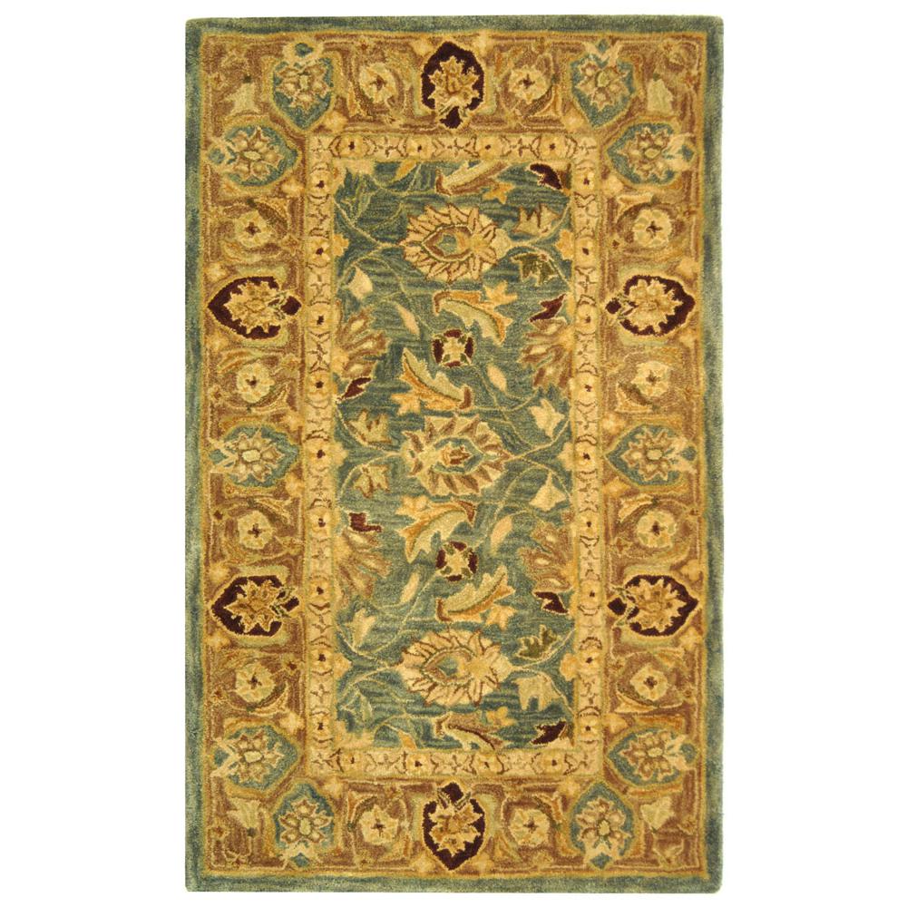 ANATOLIA, TEAL BLUE / TAUPE, 3' X 5', Area Rug. Picture 1