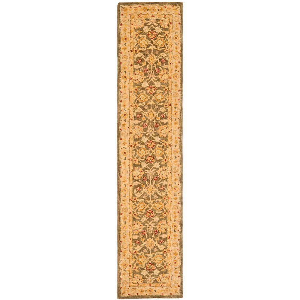 ANATOLIA, OLIVE GREY / BEIGE, 2'-3" X 10', Area Rug. Picture 1