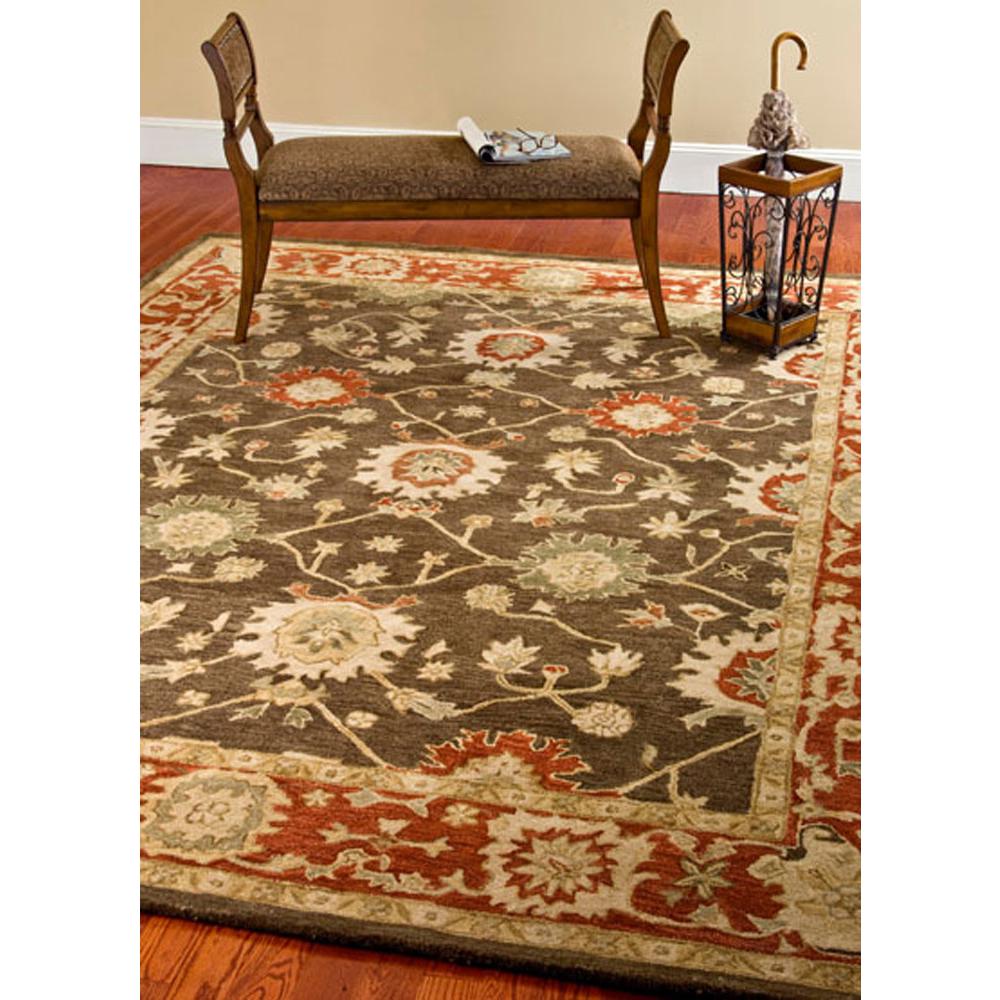 ANATOLIA, OLIVE / RUST, 8' X 10', Area Rug. Picture 1