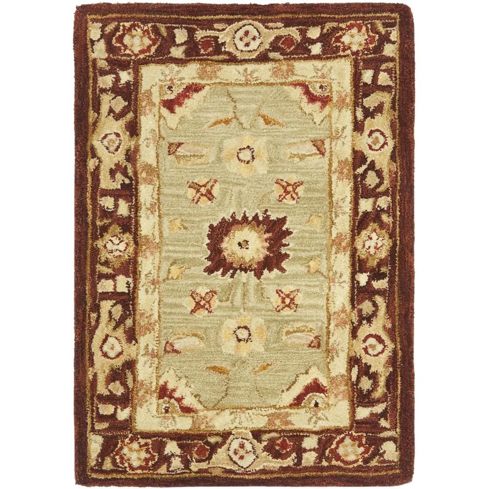 ANATOLIA, SAGE / BURGUNDY, 2' X 3', Area Rug. Picture 1