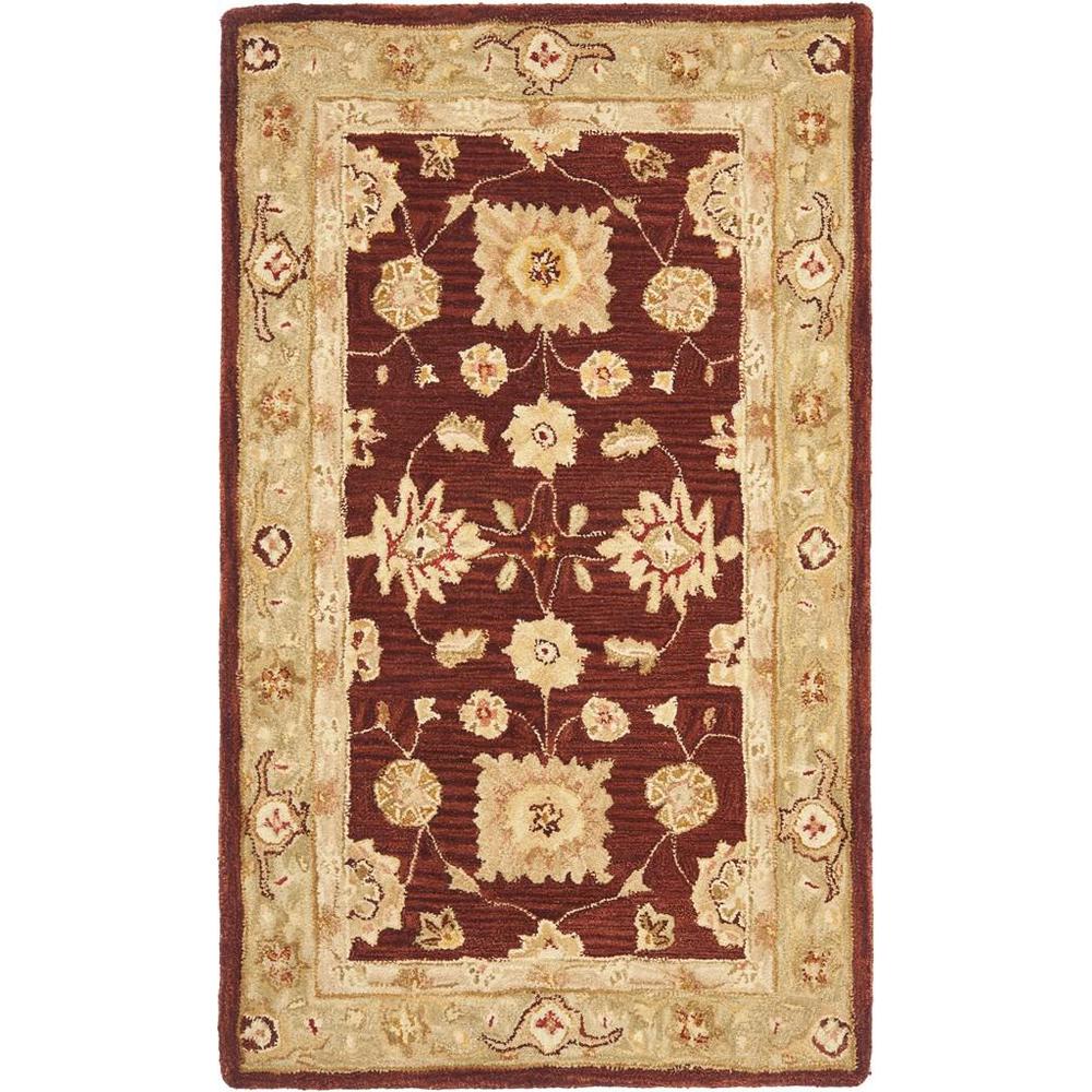 ANATOLIA, RED / SAGE, 3' X 5', Area Rug. Picture 1