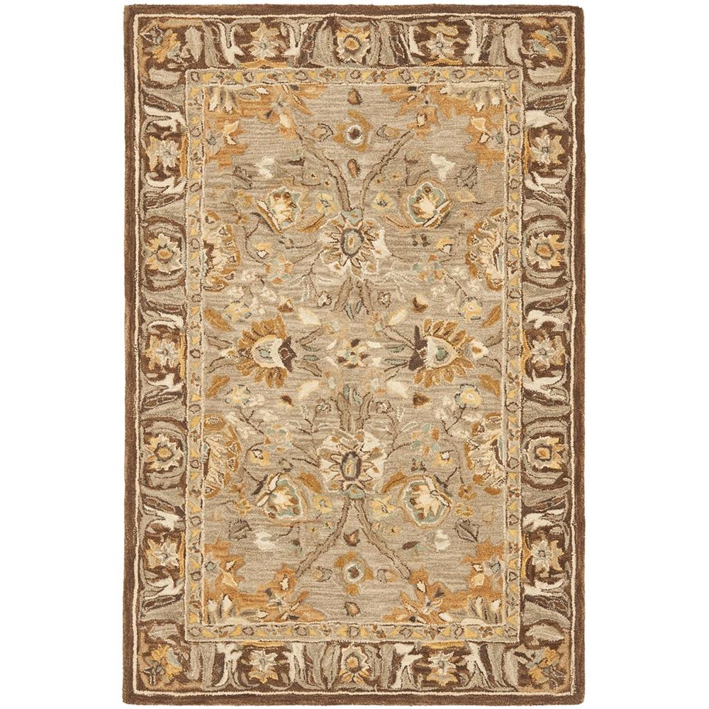 ANATOLIA, DARK GREY / BROWN, 4' X 6', Area Rug. Picture 1