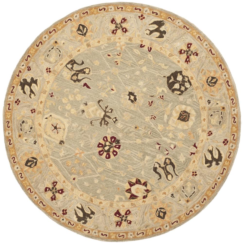 ANATOLIA, BEIGE / SAGE, 6' X 6' Round, Area Rug. Picture 1