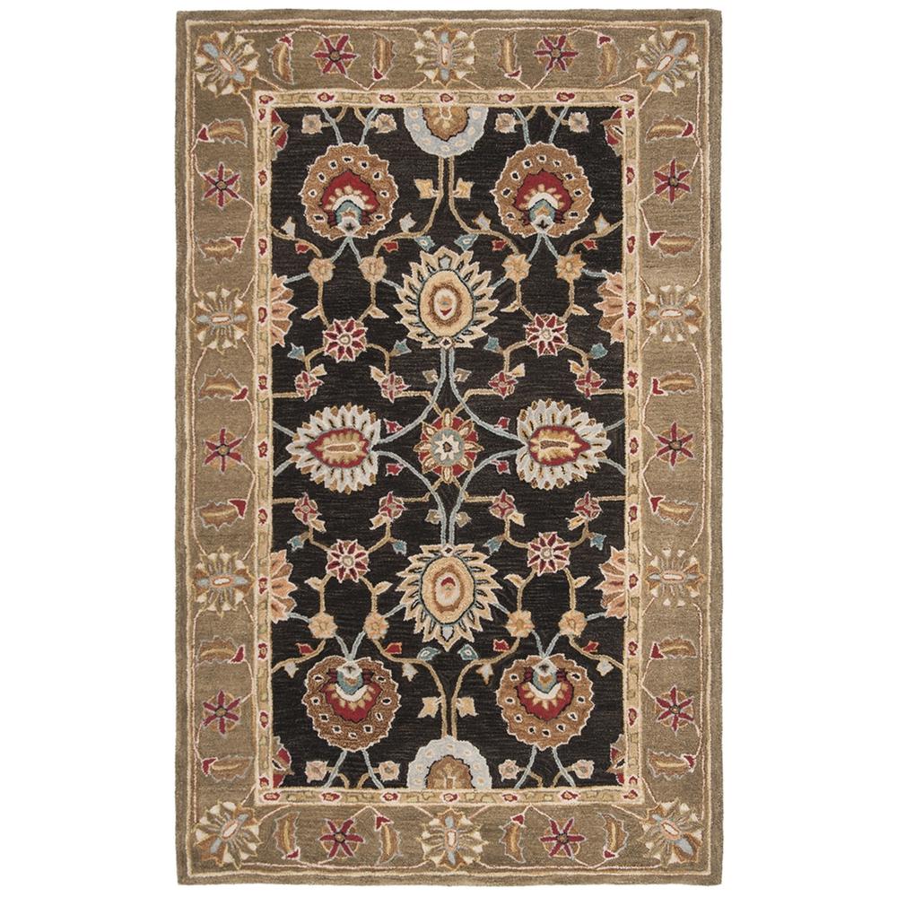 ANATOLIA, BLACK / GREEN, 5' X 8', Area Rug. Picture 1
