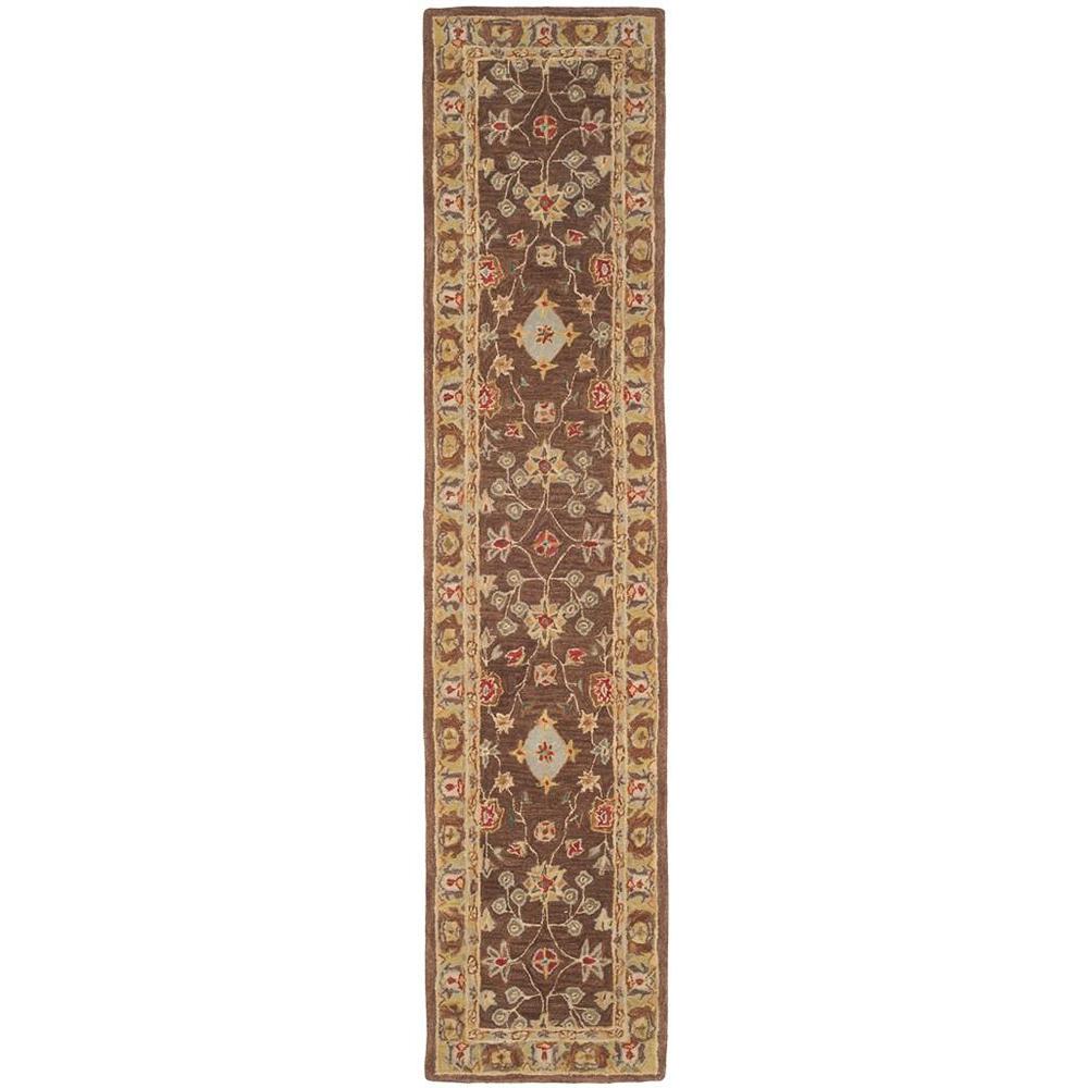 ANATOLIA, BROWN / GOLD, 2'-3" X 10', Area Rug. Picture 1