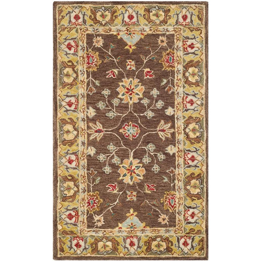 ANATOLIA, BROWN / GOLD, 3' X 5', Area Rug. Picture 1