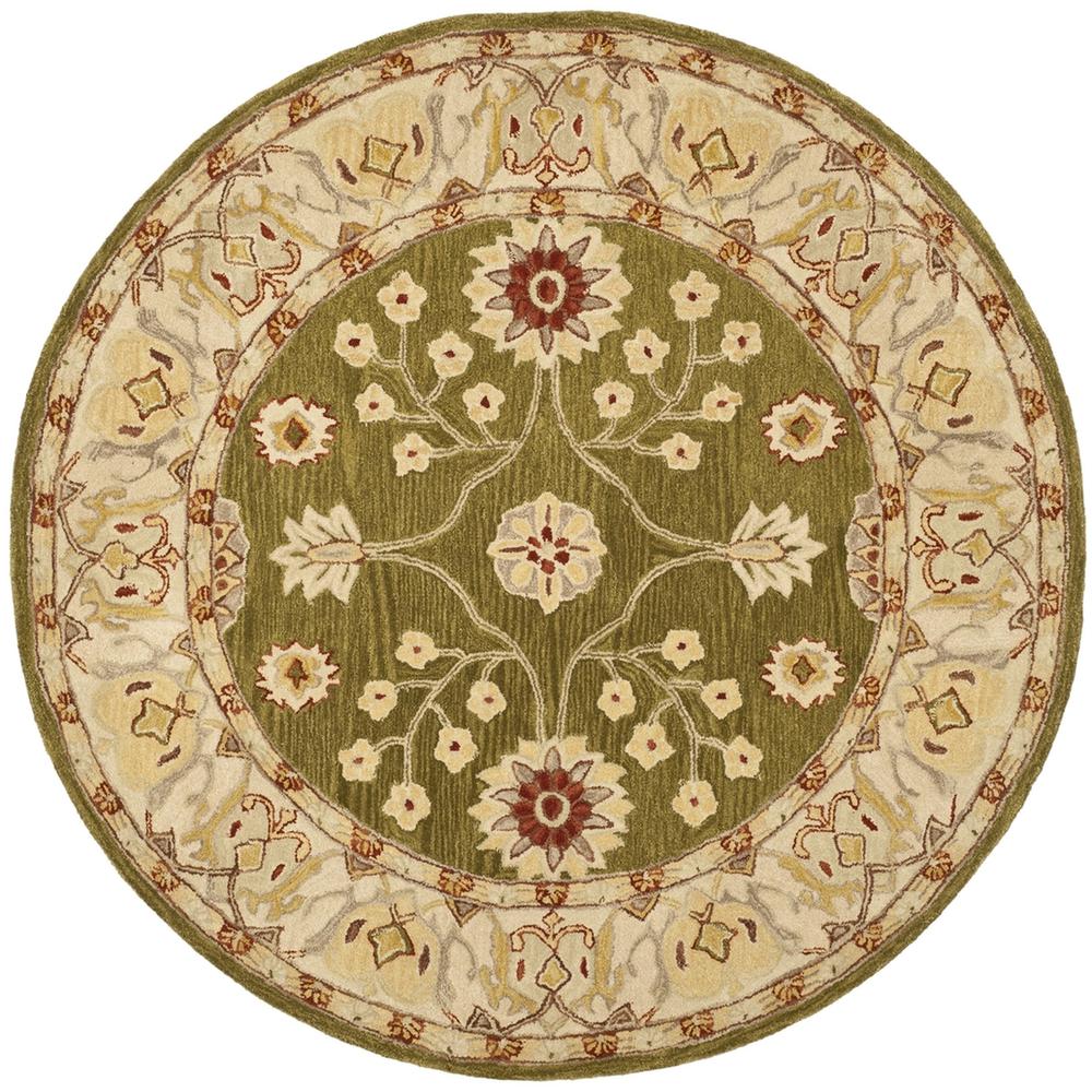 ANATOLIA, MOSS / IVORY, 6' X 6' Round, Area Rug. Picture 1