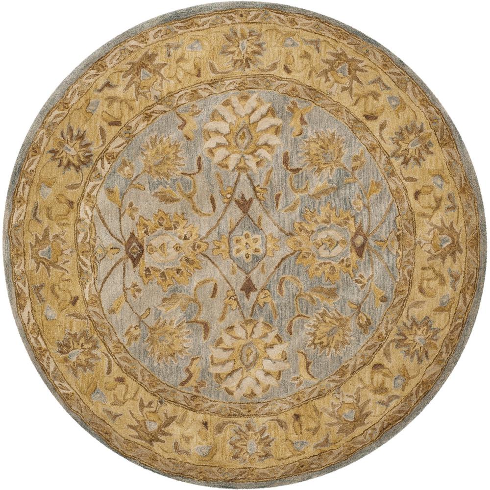 ANATOLIA, BLUE / GREEN, 6' X 6' Round, Area Rug. Picture 1