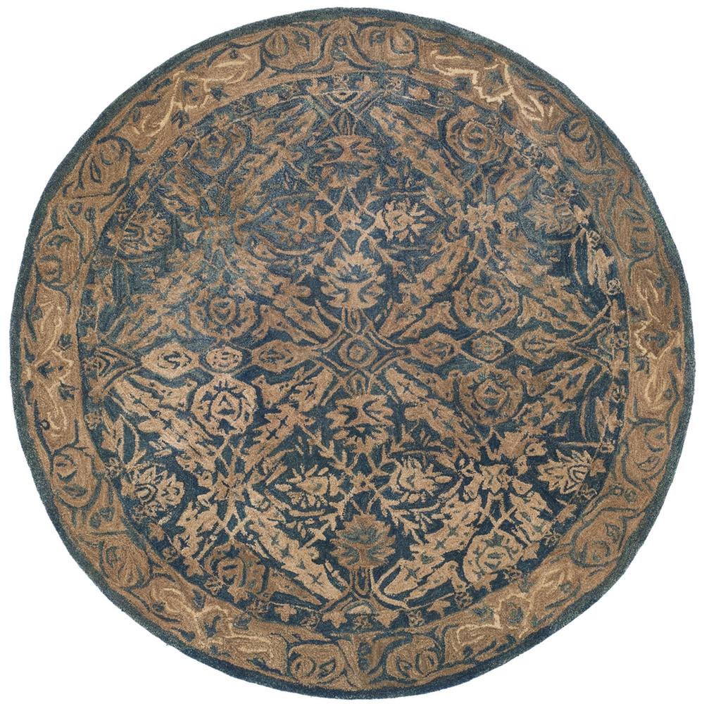 ANATOLIA, NAVY / IVORY, 6' X 6' Round, Area Rug. Picture 1