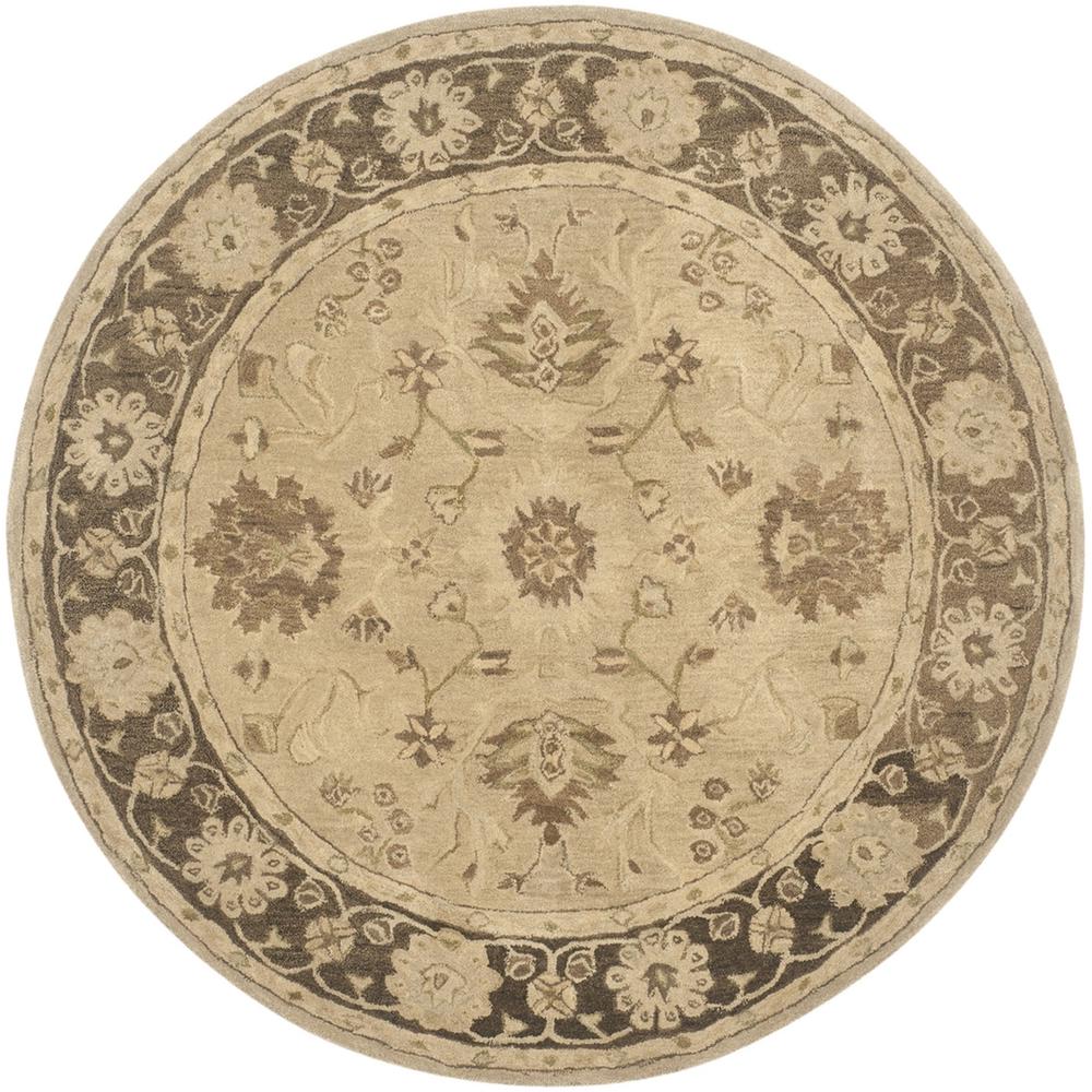 ANATOLIA, IVORY / GREY, 6' X 6' Round, Area Rug. Picture 1