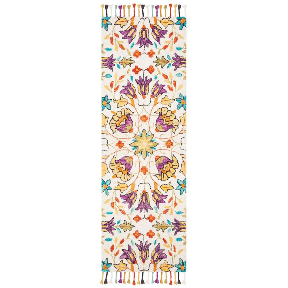 ASPEN, IVORY / PURPLE, 2'-3" X 7', Area Rug. Picture 1