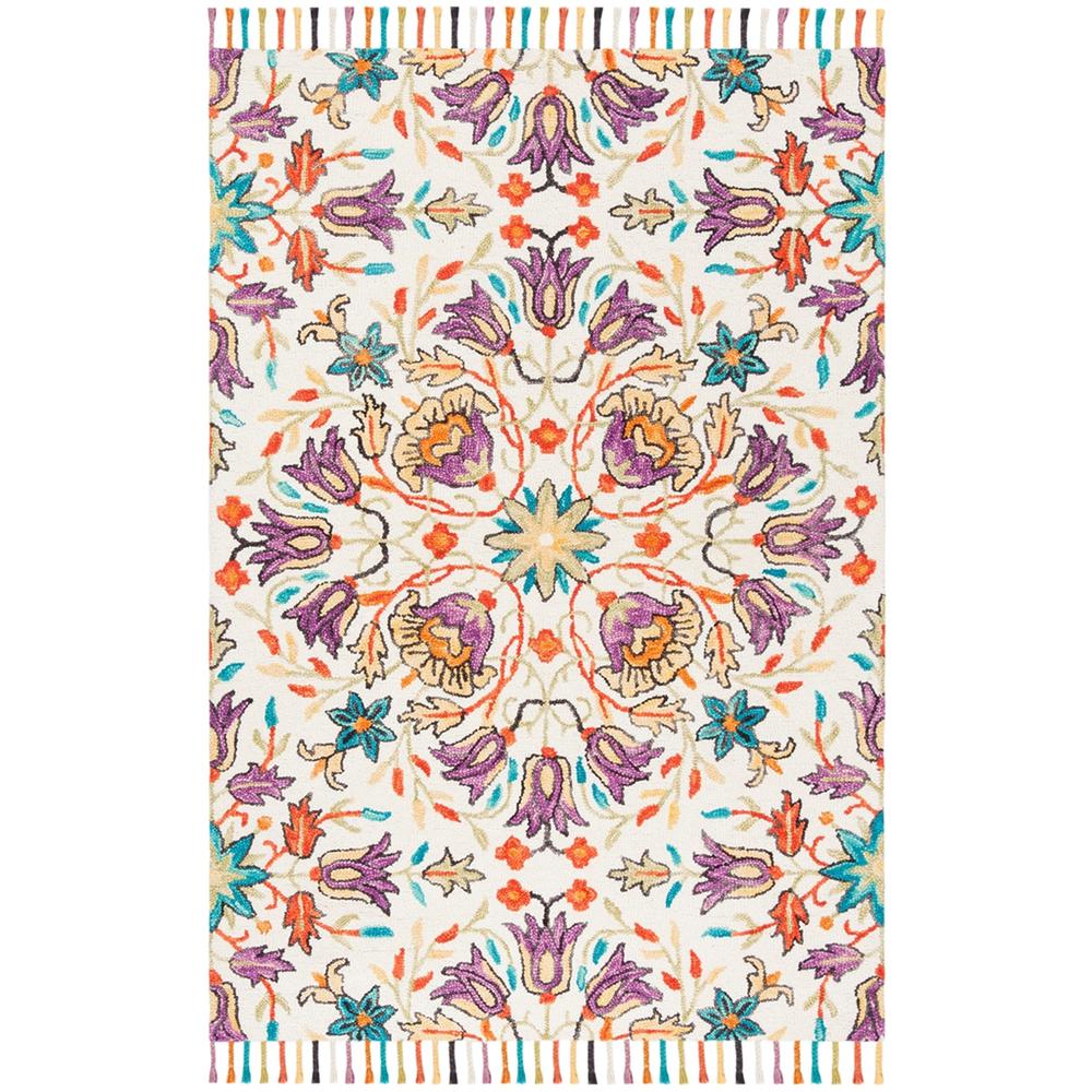 ASPEN, IVORY / PURPLE, 5' X 8', Area Rug. Picture 1