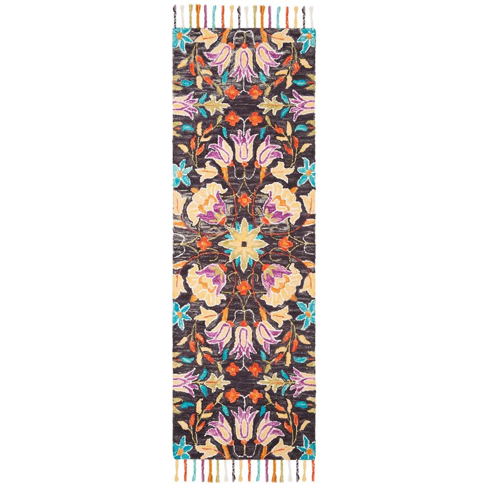 ASPEN, BLACK / PURPLE, 2'-3" X 7', Area Rug. Picture 1