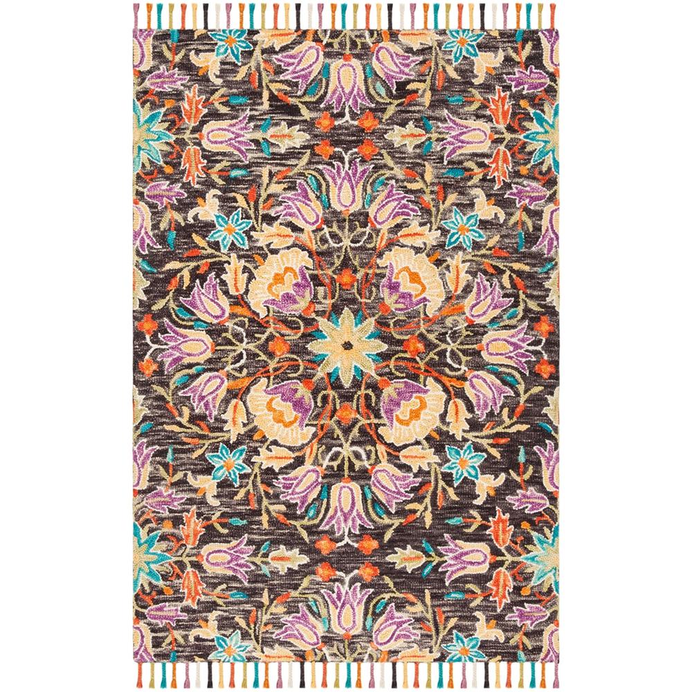 ASPEN, BLACK / PURPLE, 5' X 8', Area Rug. Picture 1