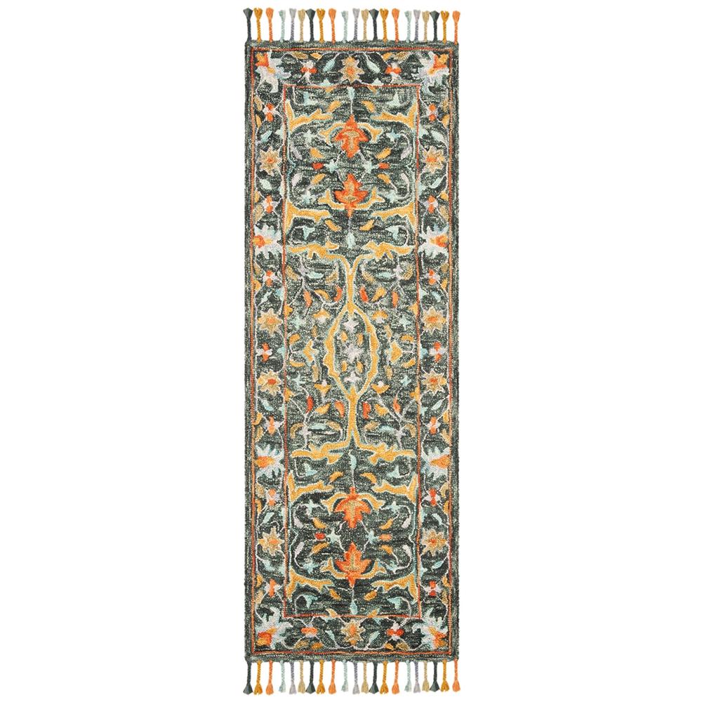 ASPEN, OLIVE / RUST, 2'-3" X 7', Area Rug. Picture 1