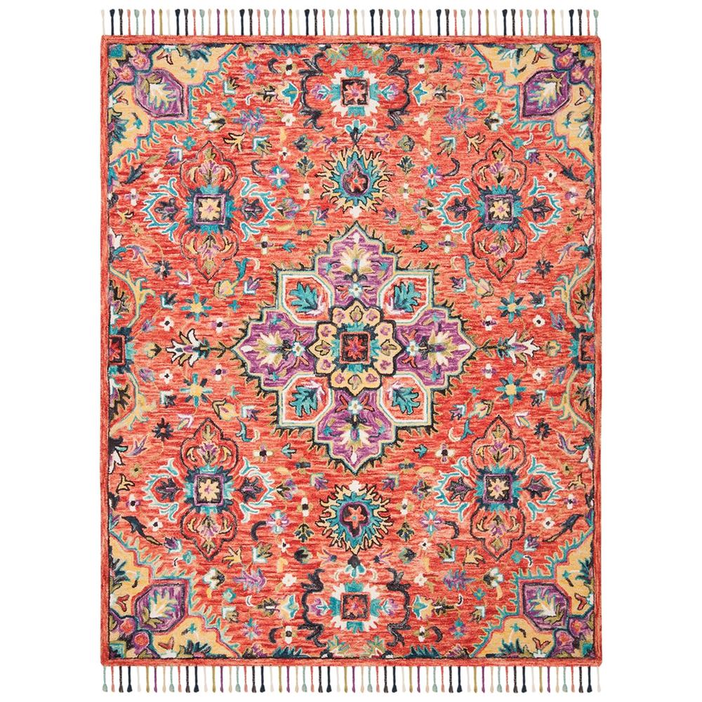 ASPEN, RED / GOLD, 9' X 12', Area Rug. Picture 1