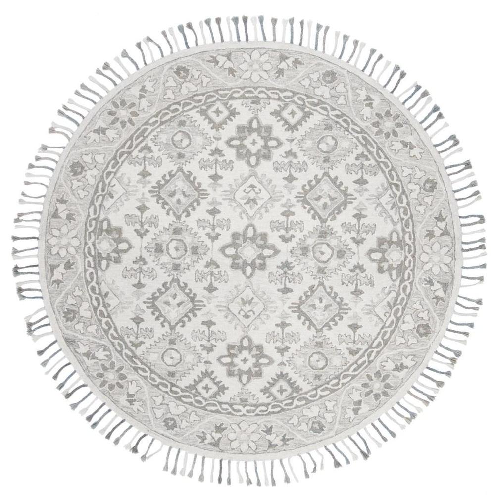 ASPEN, LIGHT GREY / GREY, 7' X 7' Round, Area Rug. Picture 1