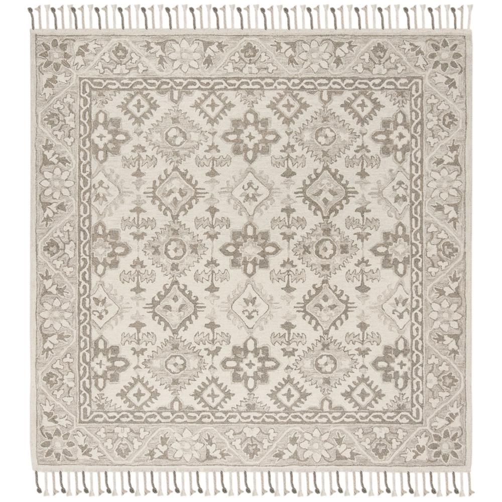 ASPEN, LIGHT GREY / GREY, 7' X 7' Square, Area Rug. Picture 1