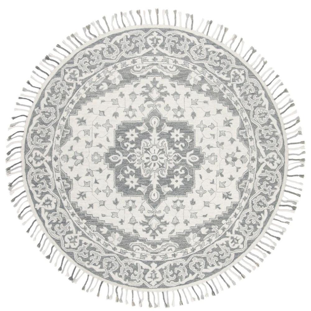 ASPEN, GREY / LIGHT GREY, 7' X 7' Round, Area Rug. Picture 1