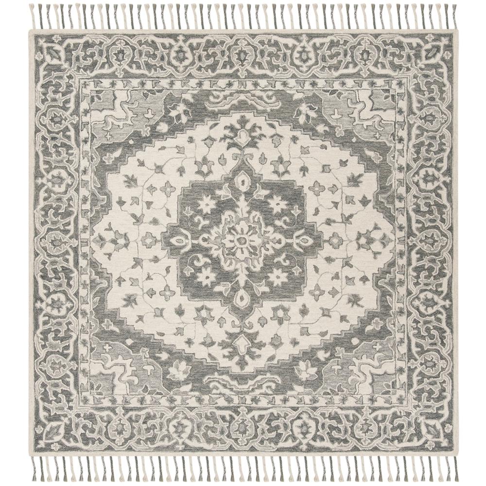 ASPEN, GREY / LIGHT GREY, 7' X 7' Square, Area Rug. Picture 1