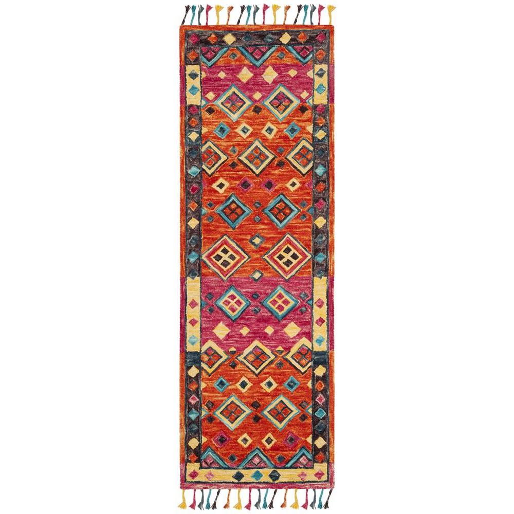 ASPEN, ORANGE / FUCHSIA, 2'-3" X 11', Area Rug. Picture 1