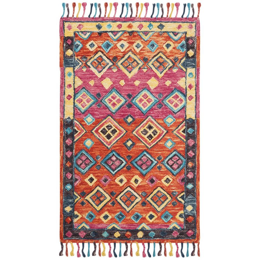 ASPEN, ORANGE / FUCHSIA, 2' X 3', Area Rug. Picture 1