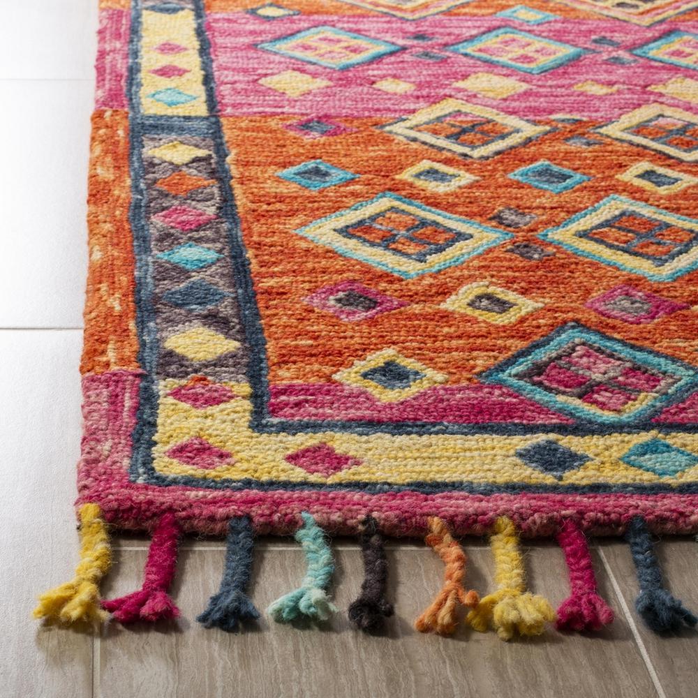 ASPEN, ORANGE / FUCHSIA, 5' X 8', Area Rug. Picture 1
