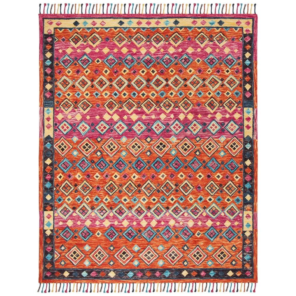 ASPEN, ORANGE / FUCHSIA, 10' X 14', Area Rug. Picture 1