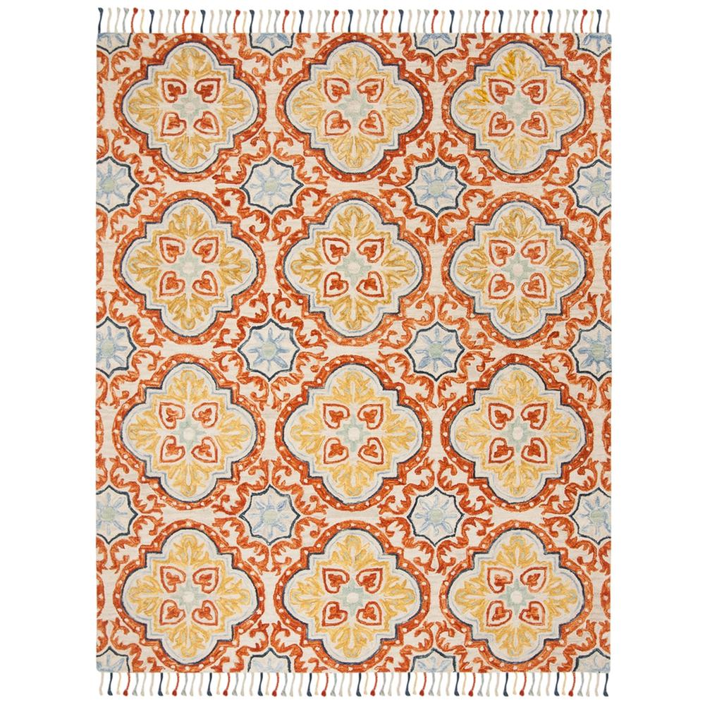 ASPEN, BEIGE / RUST, 8' X 10', Area Rug. Picture 1