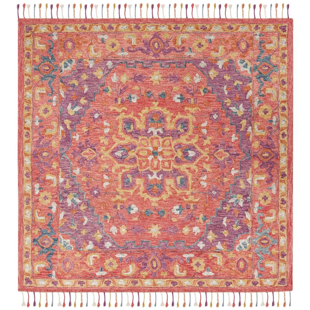 ASPEN, PINK / VIOLET, 7' X 7' Square, Area Rug. Picture 1