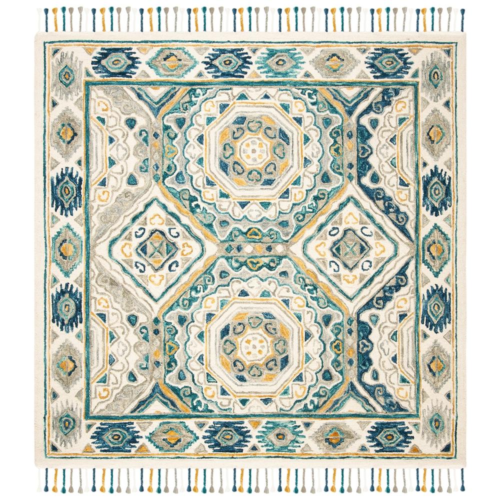ASPEN, IVORY / CHARCOAL, 7' X 7' Square, Area Rug. Picture 1